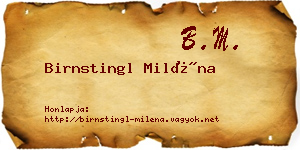 Birnstingl Miléna névjegykártya